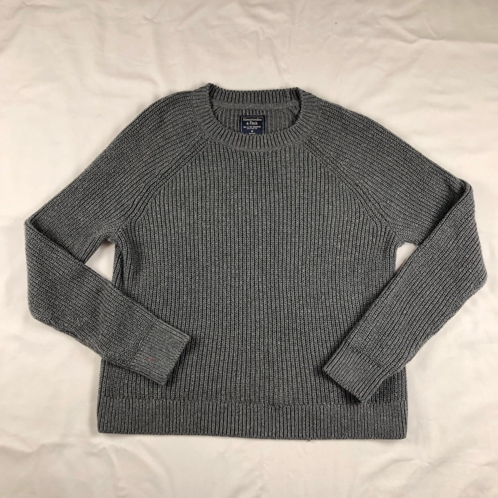 A&F Knit Sweater Grey.  Size M